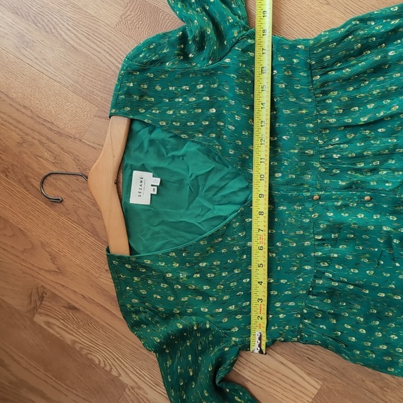 Sezane Green Silk Mini Dress, EU 38 - Picture 11 of 12